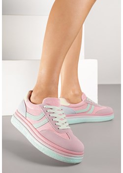 Różowe Sneakersy Typu Kultowe Tenisówki na Niskiej Platformie Olritia ze sklepu renee.pl w kategorii Buty sportowe damskie - zdjęcie 184563296
