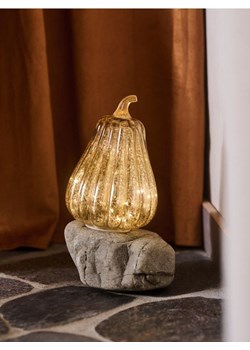 Sinsay - Szklana lampka LED w kształcie dyni - pomarańczowy ze sklepu Sinsay w kategorii Oświetlenie led - zdjęcie 184563439