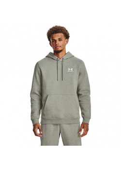 Męska bluza dresowa nierozpinana z kapturem Under Armour UA Essential Fleece Crew - szara ze sklepu Sportstylestory.com w kategorii Bluzy męskie - zdjęcie 184563617