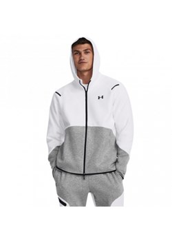 Męska bluza treningowa Under Armour UA Unstoppable Flc FZ - biała ze sklepu Sportstylestory.com w kategorii Bluzy męskie - zdjęcie 184563669