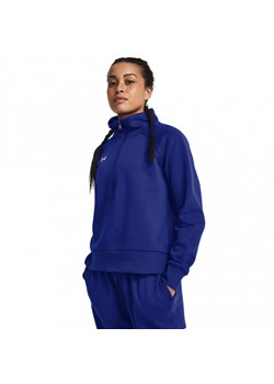 Damska bluza dresowa nierozpinana bez kaptura Under Armour UA Rival Fleece HZ - niebieska ze sklepu Sportstylestory.com w kategorii Bluzy damskie - zdjęcie 184563676