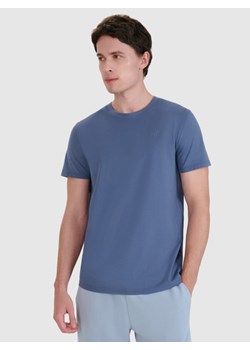 Męski t-shirt basic 4F 4FWMM00TTSHM2256 - niebieski ze sklepu Sportstylestory.com w kategorii T-shirty męskie - zdjęcie 184564056
