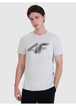 Męski t-shirt z nadrukiem 4F 4FWMM00TTSHM2257 - biały ze sklepu Sportstylestory.com w kategorii T-shirty męskie - zdjęcie 184564108