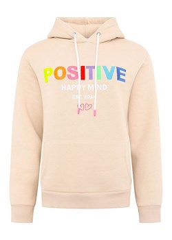 Zwillingsherz Bluza &quot;Positive&quot; w kolorze beżowym ze sklepu Limango Polska w kategorii Bluzy damskie - zdjęcie 184565077