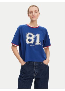 Guess Jeans T-Shirt W5YI19 K8HM0 Niebieski Regular Fit ze sklepu MODIVO w kategorii Bluzki damskie - zdjęcie 184565167
