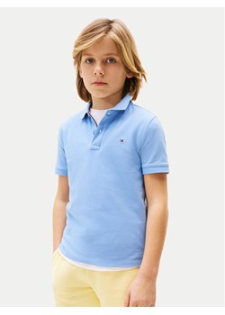 Tommy Hilfiger Polo Flag KB0KB09103 Błękitny Regular Fit ze sklepu MODIVO w kategorii T-shirty chłopięce - zdjęcie 184565169