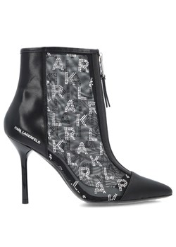 Botki na szpilce premium - KARL LAGERFELD SARABANDE KL30955 CZARNE ze sklepu Tymoteo.pl - sklep obuwniczy w kategorii Botki - zdjęcie 184566076