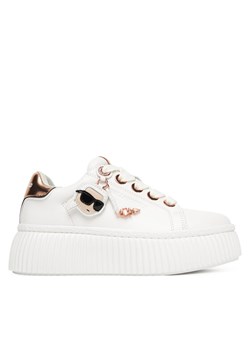 Sneakersy KARL LAGERFELD KL42376T Biały ze sklepu eobuwie.pl w kategorii Buty sportowe damskie - zdjęcie 184566615