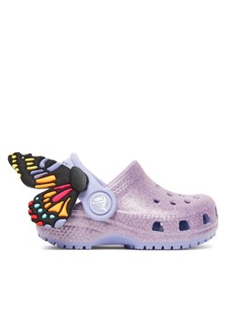 Klapki Crocs Toddler Classic IAM Butterfly Clog 210018 Fioletowy ze sklepu eobuwie.pl w kategorii Klapki dziecięce - zdjęcie 184566648
