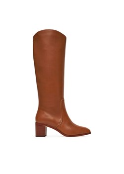 Kozaki LAUREN RALPH LAUREN Charly Bo Tal 802974388001 Brązowy ze sklepu eobuwie.pl w kategorii Kozaki damskie - zdjęcie 184566697