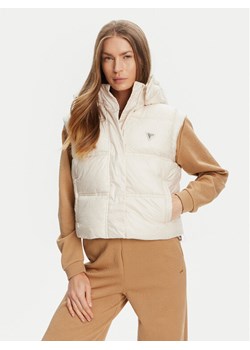 Guess Bezrękawnik W5YL11 WHDO2 Écru Regular Fit ze sklepu MODIVO w kategorii Kamizelki damskie - zdjęcie 184567896