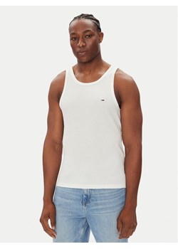 Tommy Jeans Tank top Classic Flag DM0DM21927 Biały Slim Fit ze sklepu MODIVO w kategorii T-shirty męskie - zdjęcie 184567906