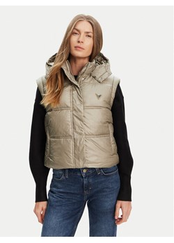 Guess Bezrękawnik W5YL11 WHDO2 Zielony Regular Fit ze sklepu MODIVO w kategorii Kamizelki damskie - zdjęcie 184568017