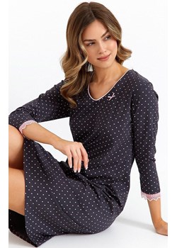 Koszula nocna damska z długim rękawem plus size 482, Kolor grafitowy-wzór, Rozmiar XXL, Cana ze sklepu Intymna w kategorii Koszule nocne - zdjęcie 184569867