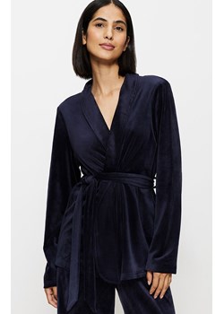 Triumph szlafrok damski Sensual Velour 10221171-7064, Kolor granatowy, Rozmiar 40, Triumph ze sklepu Intymna w kategorii Szlafroki damskie - zdjęcie 184570255