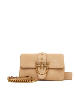 Torebka PINKO Love One Mini Slouchy Fl PE 25 PLTT 104340 A2CC Beżowy ze sklepu eobuwie.pl w kategorii Torebki damskie - zdjęcie 184570835