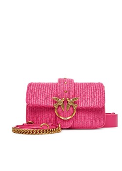 Torebka PINKO Love One Mini Slouchy Fl PE 25 PLTT 104340 A2CF Różowy ze sklepu eobuwie.pl w kategorii Torebki damskie - zdjęcie 184570847