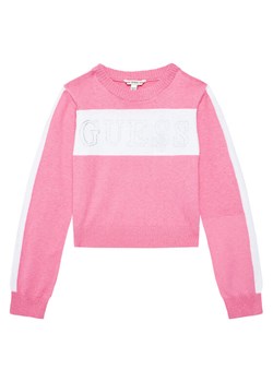 Guess Sweter J5YR00 Z3GW0 Różowy Regular Fit ze sklepu MODIVO w kategorii Swetry dziewczęce - zdjęcie 184575296