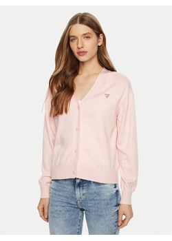 Guess Jeans Sweter W4BR16 Z3HO2 Różowy Regular Fit ze sklepu MODIVO w kategorii Swetry damskie - zdjęcie 184575326