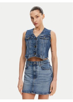 Guess Jeans Kamizelka W5GN74 D5M46 Granatowy Regular Fit ze sklepu MODIVO w kategorii Kamizelki damskie - zdjęcie 184575328
