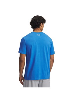 Męski t-shirt z nadrukiem Under Armour UA M Sportstyle LC SS - niebieski ze sklepu Sportstylestory.com w kategorii T-shirty męskie - zdjęcie 184576508