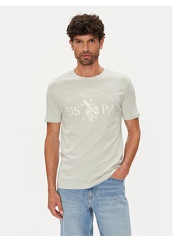 U.S. Polo Assn. T-Shirt MUP4203 Beżowy Regular Fit ze sklepu MODIVO w kategorii T-shirty męskie - zdjęcie 184580069