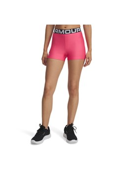 Damskie legginsy krótkie treningowe Under Armour UA Hg Authentics Shorty  - różowe ze sklepu Sportstylestory.com w kategorii Szorty - zdjęcie 184580927
