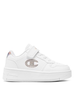 Sneakersy Champion Rebound Platform Glitter G Ps Low Cut Shoe S32830-CHA-WW008 Biały ze sklepu eobuwie.pl w kategorii Buty sportowe dziecięce - zdjęcie 184581566