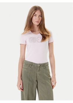 Guess T-Shirt W5YI05 J1314 Różowy Regular Fit ze sklepu MODIVO w kategorii Bluzki damskie - zdjęcie 184581987