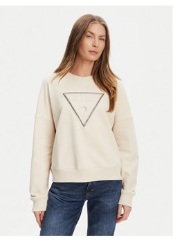 Guess Bluza W5YQ04 KC8I0 Beżowy Regular Fit ze sklepu MODIVO w kategorii Bluzy damskie - zdjęcie 184582029
