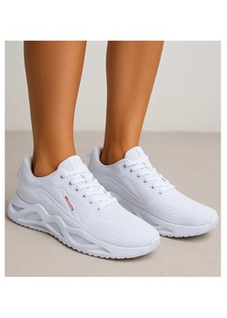 Białe sznurowane sneakersy buty sportowe /F3-2 17711 W182/ ze sklepu Pantofelek24.pl w kategorii Buty sportowe damskie - zdjęcie 184582458