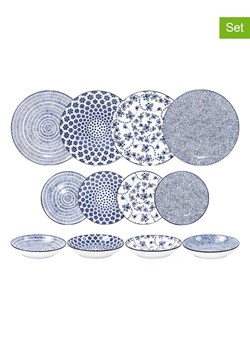 Ibili 12-częściowy zestaw talerzy &quot;Armonia&quot; w kolorze biało-niebieskim ze sklepu Limango Polska w kategorii Naczynia - zdjęcie 184582758