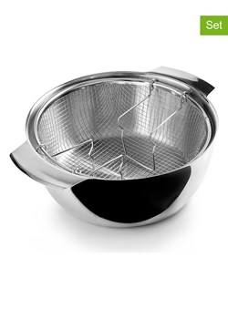 Ibili 2-częściowy zestaw w kolorze srebrnym - Ø 24 cm ze sklepu Limango Polska w kategorii Garnki - zdjęcie 184582918
