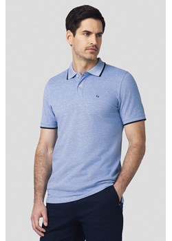 Koszulka Polo Bawełniana Niebieska Borin ze sklepu Lancerto S.A. w kategorii T-shirty męskie - zdjęcie 184584497
