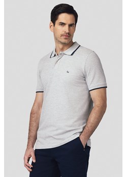 Koszulka Polo Bawełniana Szara Borin ze sklepu Lancerto S.A. w kategorii T-shirty męskie - zdjęcie 184584498