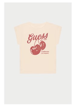 Guess T-Shirt J5GI00 K6YW4 Różowy Regular Fit ze sklepu MODIVO w kategorii Bluzki dziewczęce - zdjęcie 184584867