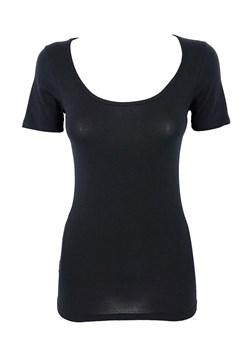 Czarny t-shirt damski GD010, Kolor czarny, Rozmiar S, Cotonella ze sklepu Primodo w kategorii Bluzki damskie - zdjęcie 184585439