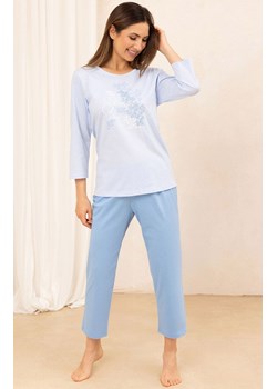 Bawełniana piżama damska niebieska plus size 706, Kolor niebieski, Rozmiar XXL, Regina ze sklepu Primodo w kategorii Piżamy damskie - zdjęcie 184585626