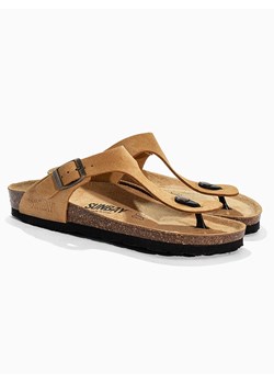 Sunbay Skórzane japonki &quot;Tulipe&quot; w kolorze jasnobrązowym ze sklepu Limango Polska w kategorii Klapki damskie - zdjęcie 184586036