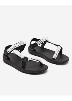 Royalfashion Czarne damskie sportowe sandały z perełkami Dotiss ze sklepu royalfashion.pl w kategorii Sandały damskie - zdjęcie 184586458