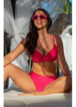Dwuczęściowy różowy strój kąpielowy bikini  z wysokim stanem 128/03, Kolor różowy, Rozmiar M, Primo ze sklepu Intymna w kategorii Stroje kąpielowe - zdjęcie 184586639