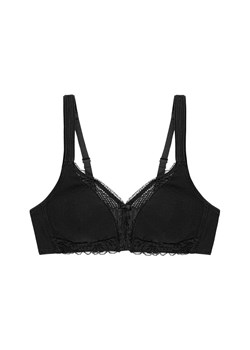 Triumph biustonosz bez fiszbin Modern Lace+Cotton N 10207539-0004, Kolor czarny, Rozmiar 75B, Triumph ze sklepu Intymna w kategorii Biustonosze - zdjęcie 184586719
