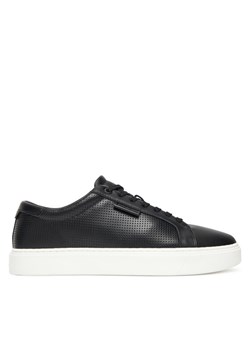 Sneakersy Calvin Klein Clean Cup Low Laceup Perf Lth HM0HM01870 Czarny ze sklepu eobuwie.pl w kategorii Buty sportowe męskie - zdjęcie 184587037