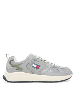 Sneakersy Tommy Jeans Tjm Runner EM0EM01581 Szary ze sklepu eobuwie.pl w kategorii Buty sportowe męskie - zdjęcie 184587306