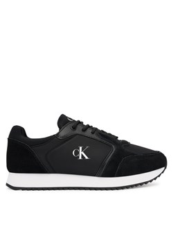 Calvin Klein Jeans Sneakersy Runner Laceup Sock Mg Nylon Mix YW0YW01644 Czarny ze sklepu MODIVO w kategorii Buty sportowe męskie - zdjęcie 184588425