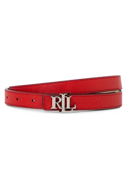 Lauren Ralph Lauren Damski dwustronny skórzany pasek Kobiety skóra czerwony jednolity ze sklepu vangraaf w kategorii Paski damskie - zdjęcie 184589857