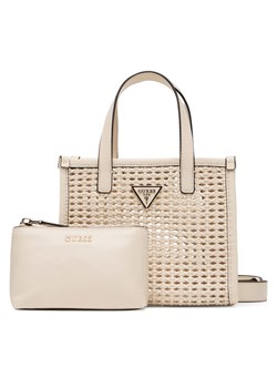 Torebka Guess Brigitta Mini HWWZ72 06770 Écru ze sklepu eobuwie.pl w kategorii Torby Shopper bag - zdjęcie 184590678
