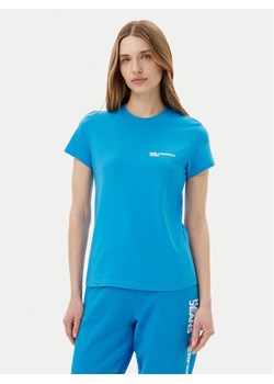 Karl Lagerfeld Jeans T-Shirt A1W17004 Niebieski Slim Fit ze sklepu MODIVO w kategorii Bluzki damskie - zdjęcie 184591638
