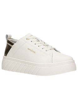 Wojas Skórzane sneakersy w kolorze kremowym - id: 17042612 - marki Wojas - 184592657 Wojas Skórzane sneakersy w kolorze kremowym ze sklepu Limango Polska w kategorii Trampki damskie - zdjęcie 184592657