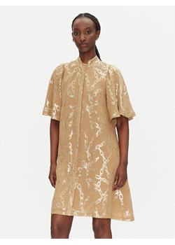 Bruuns Bazaar Sukienka koszulowa Philly BBW4552 Beżowy Loose Fit ze sklepu MODIVO w kategorii Sukienki - zdjęcie 184593915